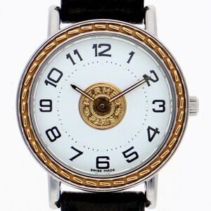 HERMES SE4.220 Serie white SS/leather QZ